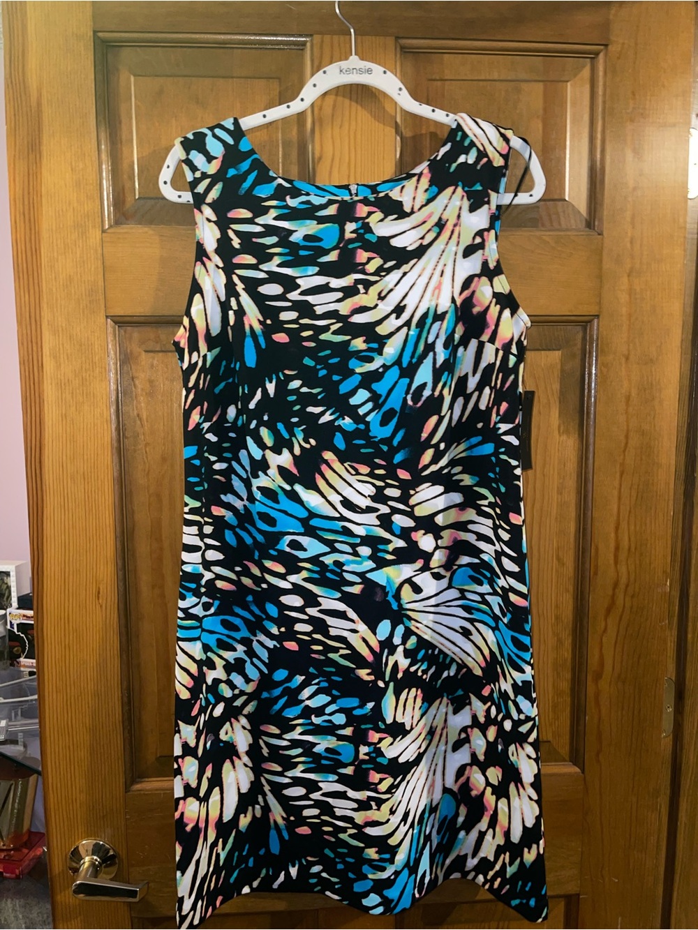 Worthington Black Multi-Color Sleeveless Mini Dress